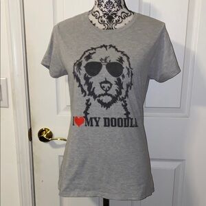 Port & Company “I Love My Doodle' Dog T-Shirt Size Medium
